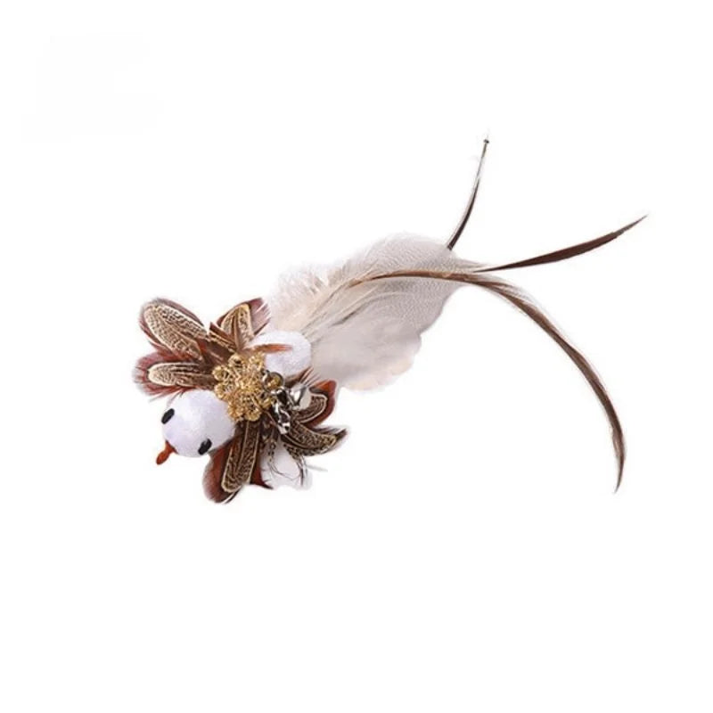 Hands-Free Feather Cat Wand – Suction Cup Interactive Toy with Bell for Cats