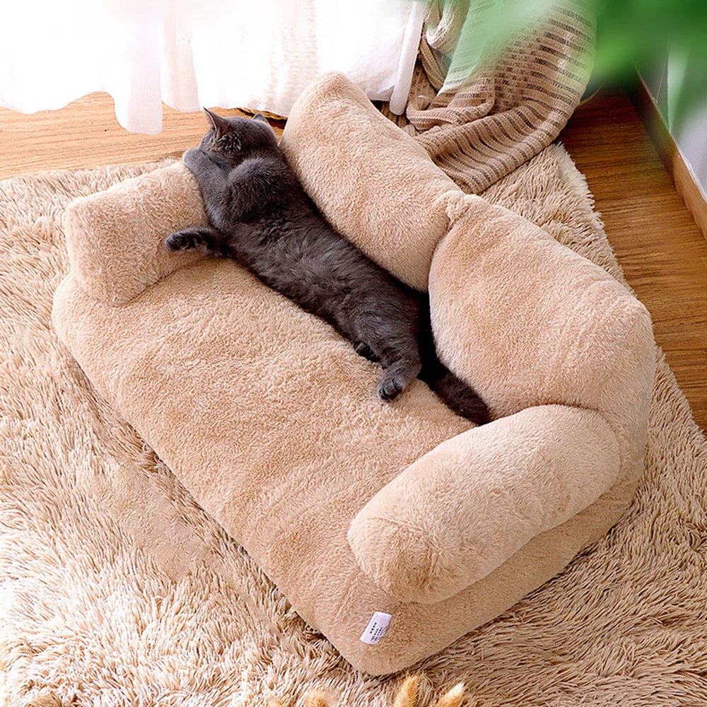 Detachable Washable Pet Sofa – All-Season Soft Couch for Cats