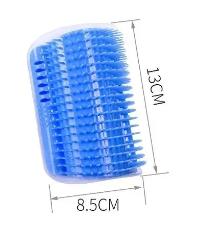 Cat Corner Grooming Brush – Self-Cleaning Hair Removal Comb with Catnip