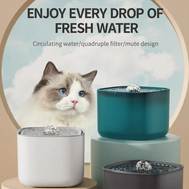 3L Cat Water Fountain – Automatic USB Quiet Filtered Water Dispenser