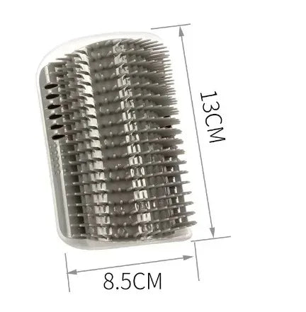 Cat Corner Grooming Brush – Self-Cleaning Hair Removal Comb with Catnip