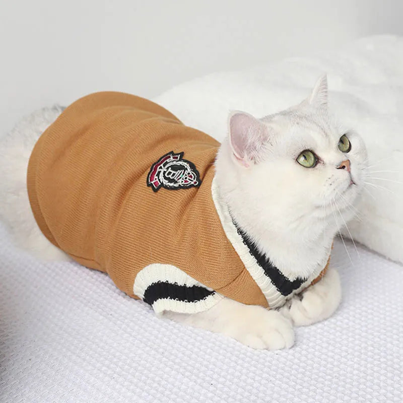 Winter Pet Sweater – Pullover Vest for Small  Cats