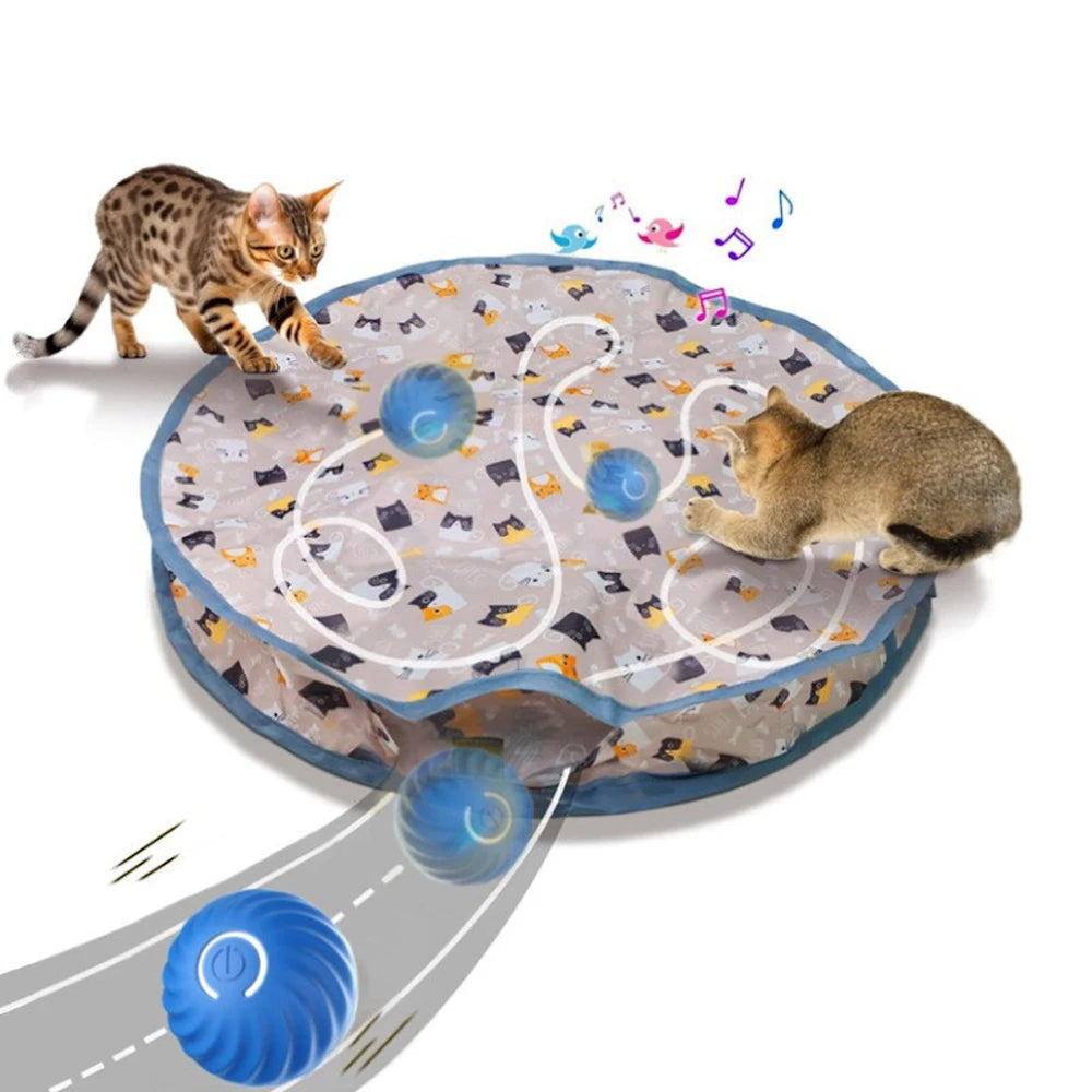 Smart Interactive Cat Toy Ball – Motion-Activated Rolling Hide & Seek for Kittens