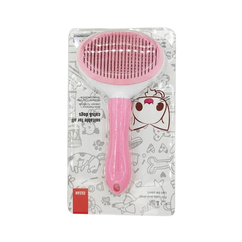 Self-Cleaning Slicker Brush – Pet Hair Removal Comb for Cats
